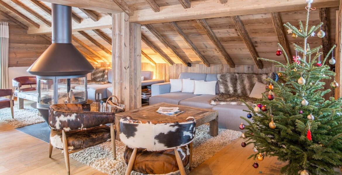 Ce chalet de prestige est idéalement situé au Méribel