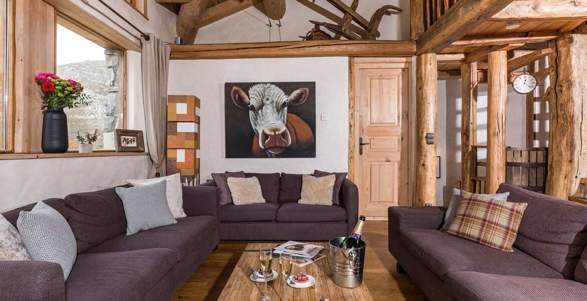 This chalet has a unique location in Val d'Isère