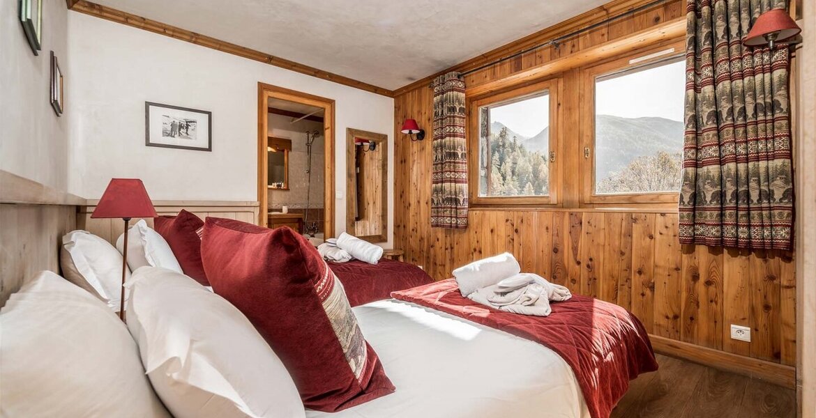 This chalet  is located in the Le Cret area of the resort