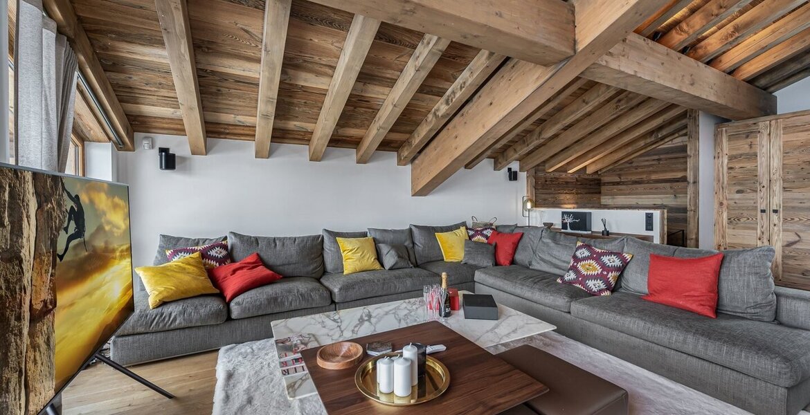 The chalet is a brand new chalet with a modern decoration