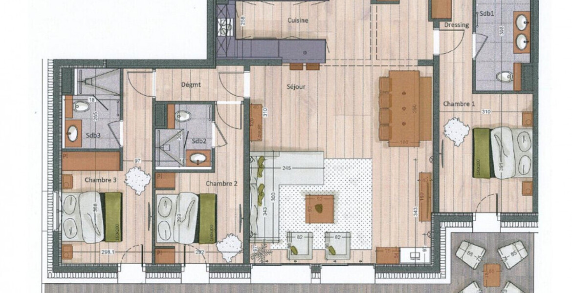 El apartamento Meribel, situado en la 1ª planta 