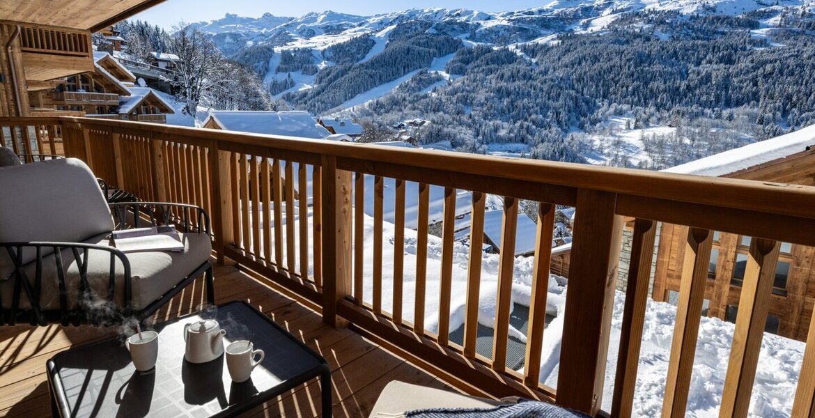 El apartamento á Meribel, situado en la 1ª planta 