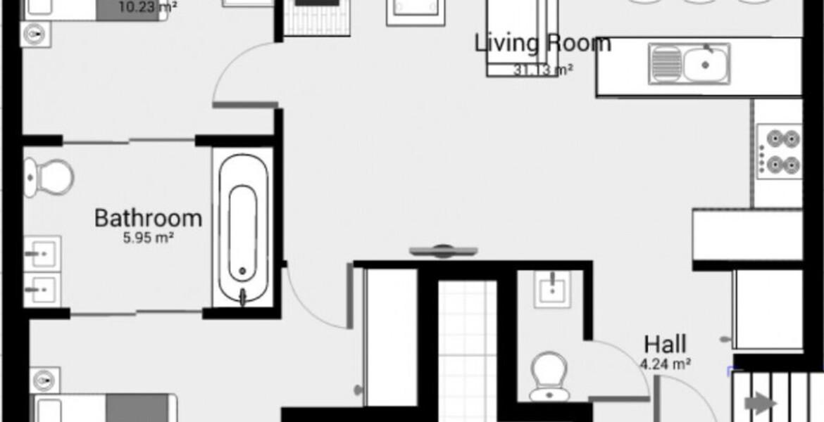 Квартира в Мерибеле 110 м² на 8 человек