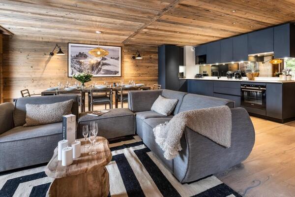 Le chalet duplex á Meribel situé aux 1er et 2ème étages