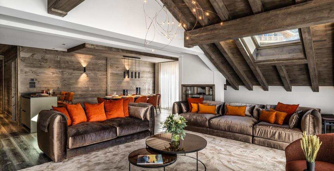 The duplex flat for rent in Meribel