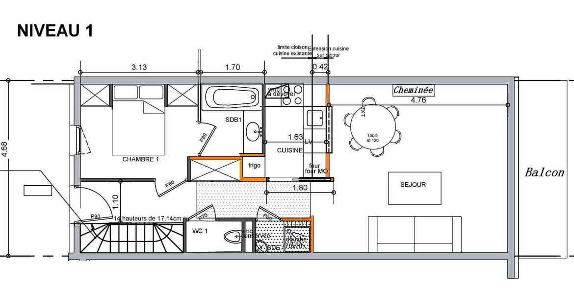 Apartment in Le Yéti residence Skis at your feet