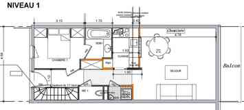 Apartment in Le Yéti residence Skis at your feet