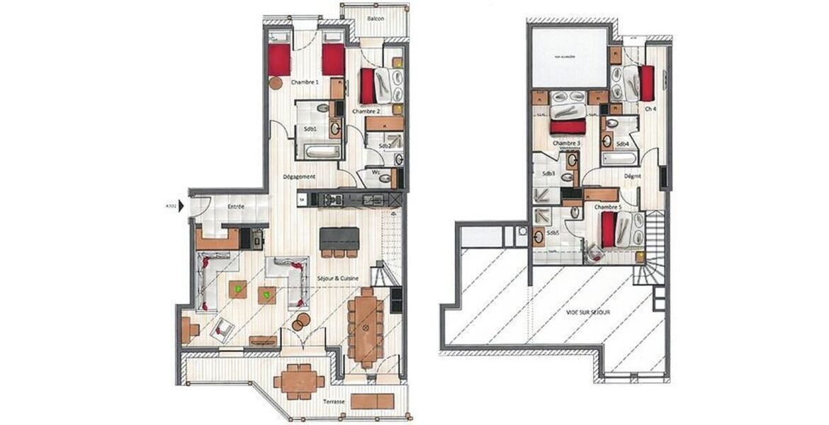 Penthouse for rent in Les Gets
