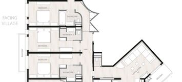 The suite of 130 sqm2 in Courchevel 1850 for rent with 2 bed