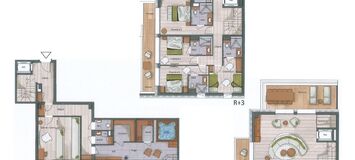 Penthouse en triplex à louer à Val d'Isère