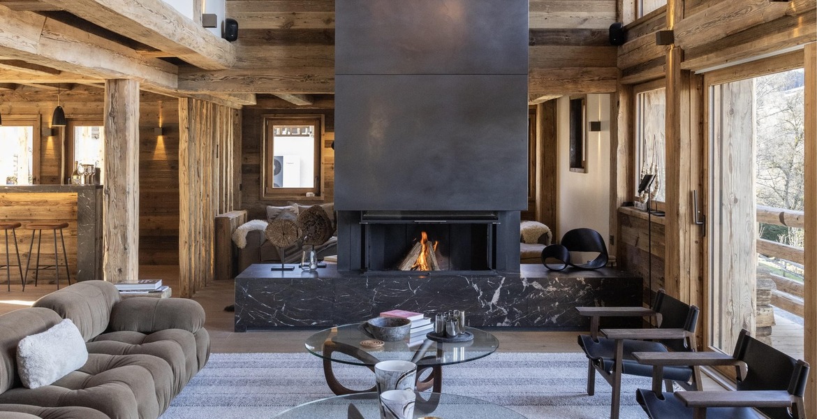Luxury Ski Chalet in Megève with Pool and Spa