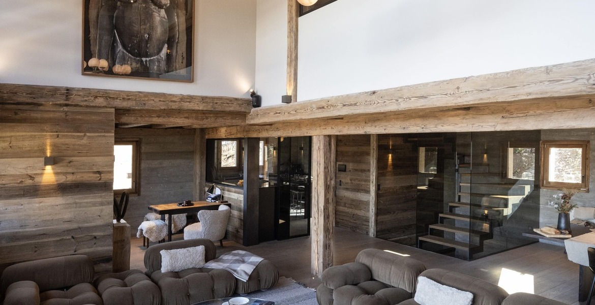 Luxury Ski Chalet in Megève with Pool and Spa