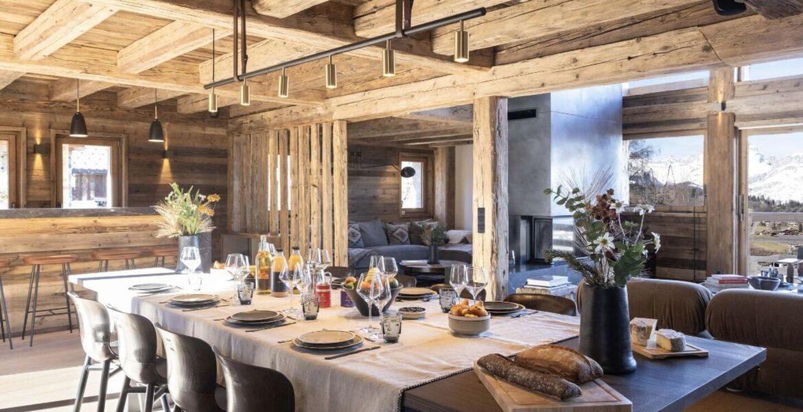 Luxury Ski Chalet in Megève with Pool and Spa