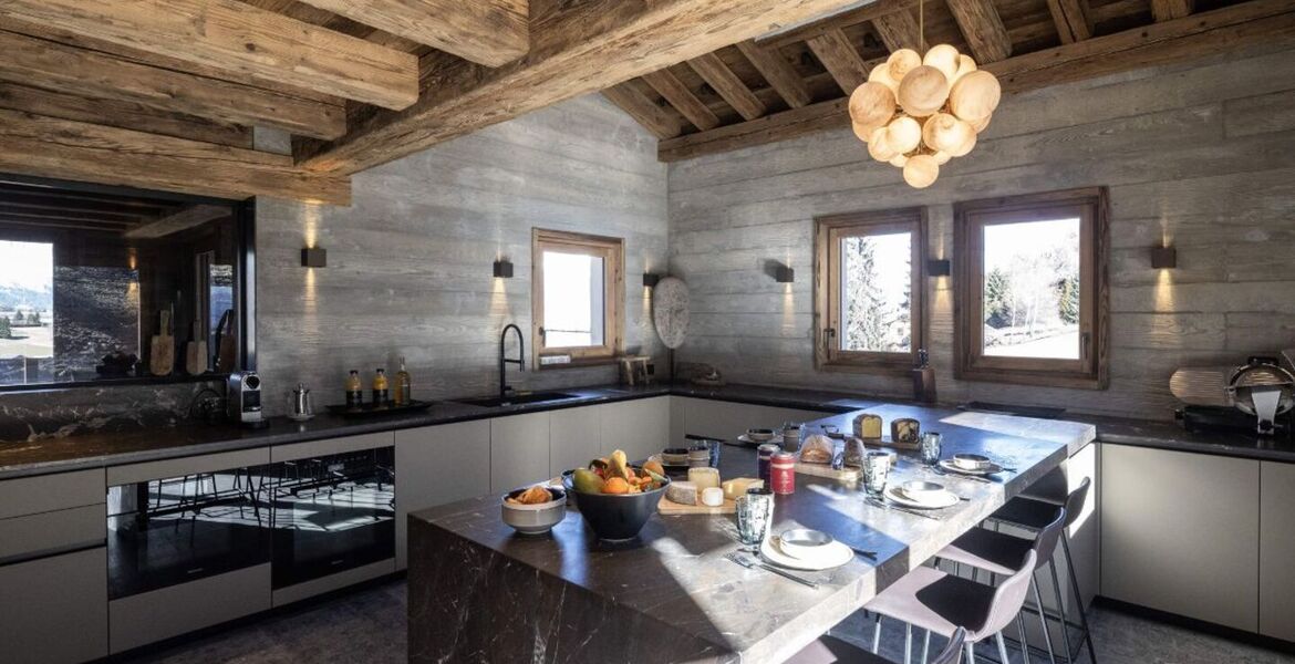Luxury Ski Chalet in Megève with Pool and Spa