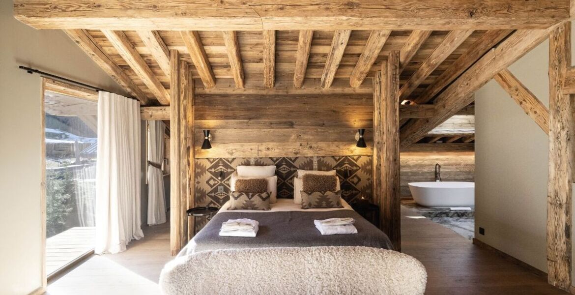 Luxury Ski Chalet in Megève with Pool and Spa