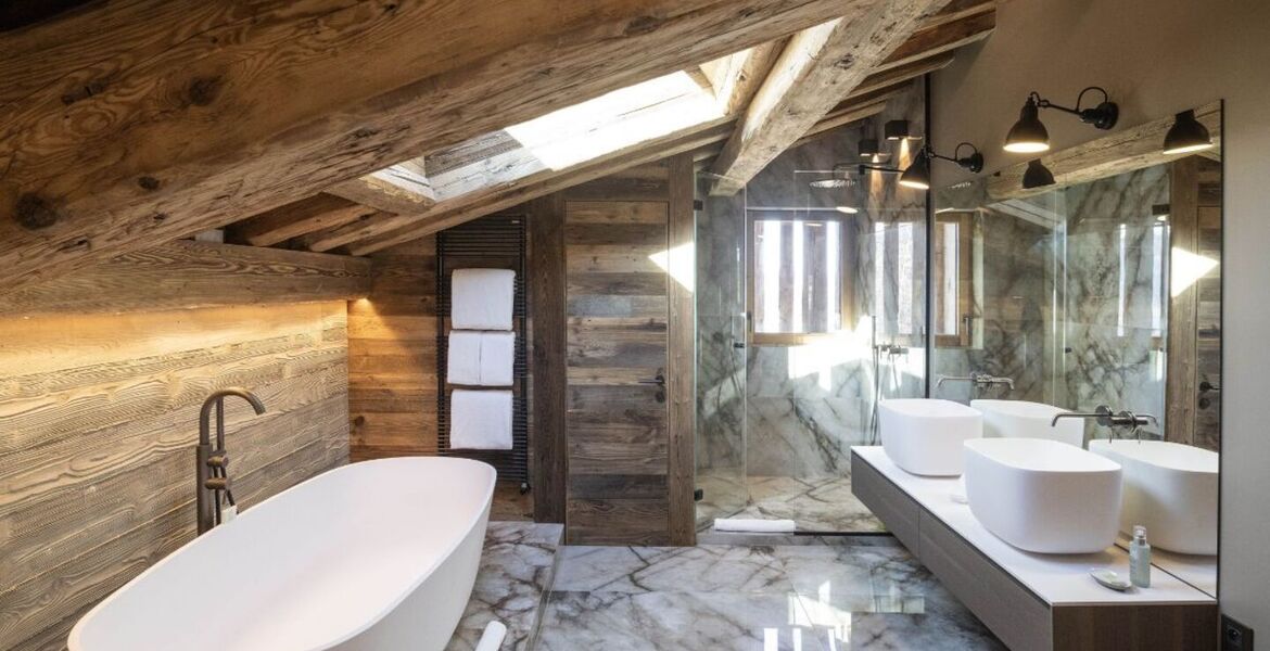 Luxury Ski Chalet in Megève with Pool and Spa