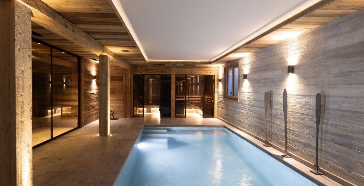 Luxury Ski Chalet in Megève with Pool and Spa