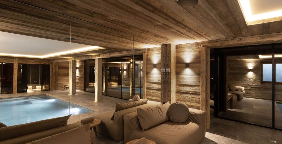 Luxury Ski Chalet in Megève with Pool and Spa