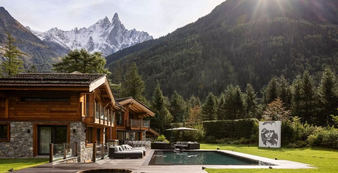 Chalet de luxe à Praz de Chamonix avec vue sur le Mont Blanc