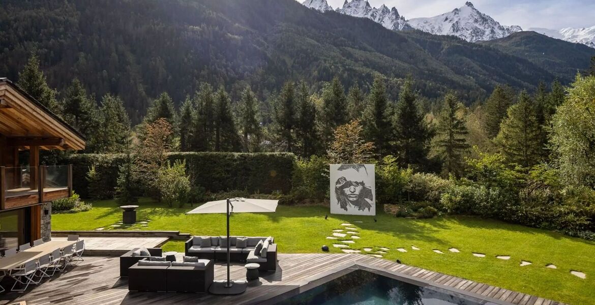 Chalet de luxe à Praz de Chamonix avec vue sur le Mont Blanc
