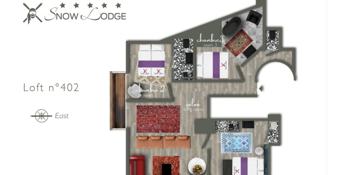 For Rent Suite 3 Bedrooms Hotel Services Courchevel 1850