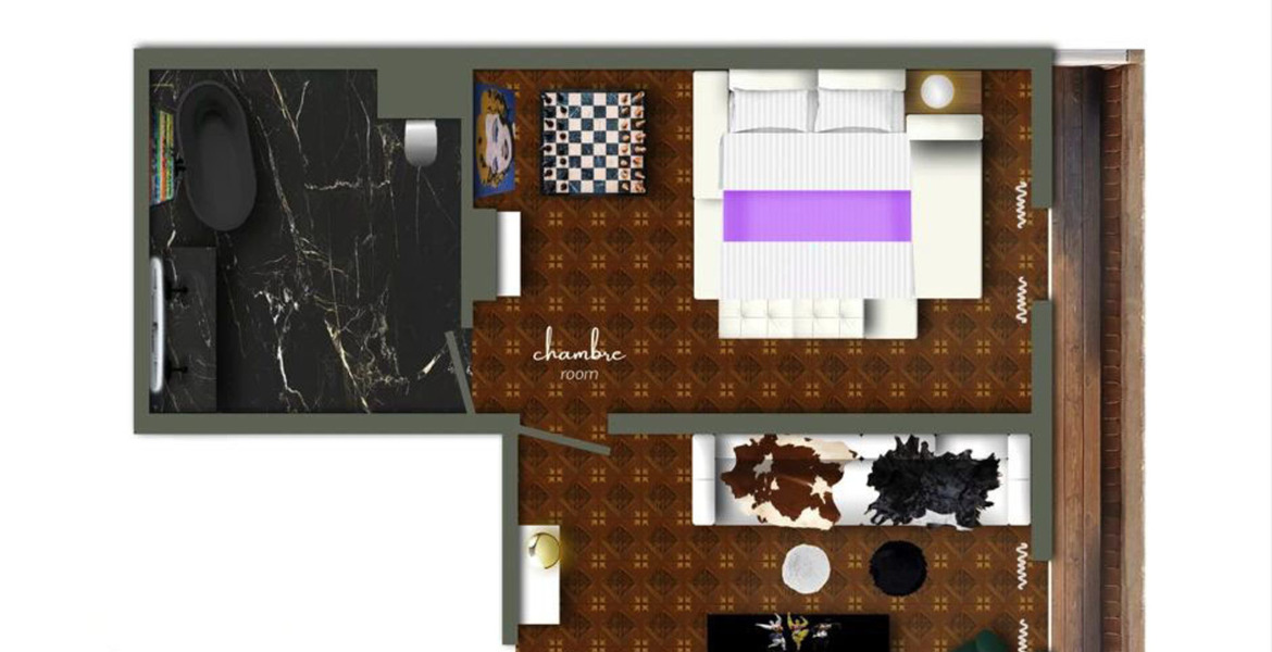 Stylish One-Bedroom Suite in Courchevel