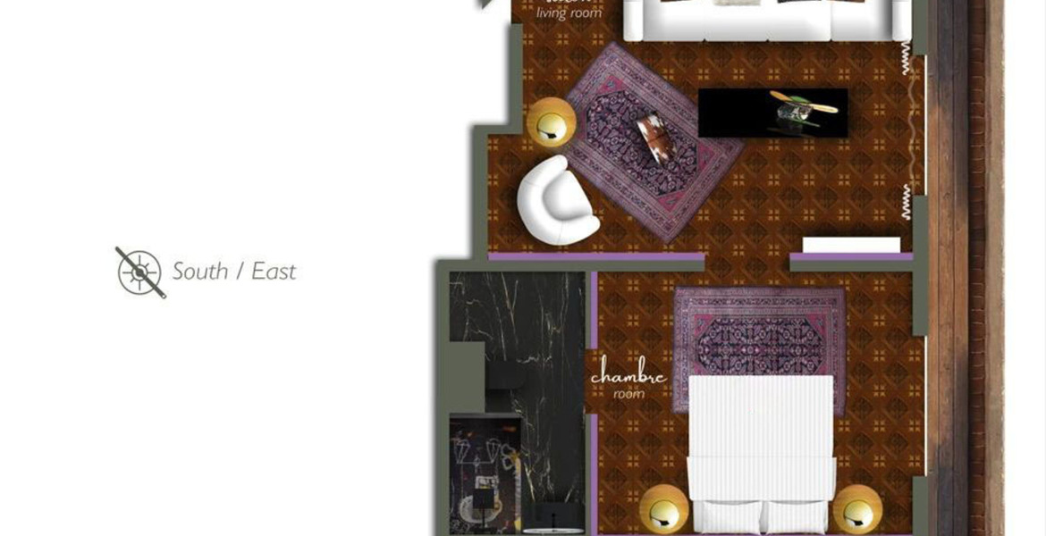 Modern One-Bedroom Suite in Courchevel
