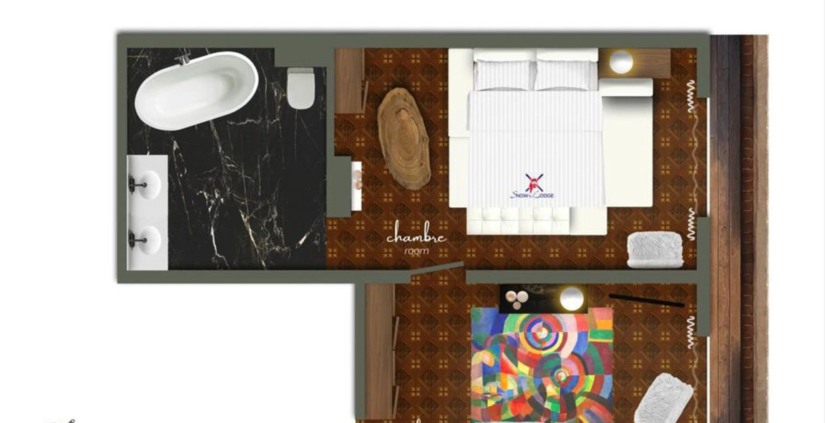 Suite Moderne avec Balcon à Courchevel 1850