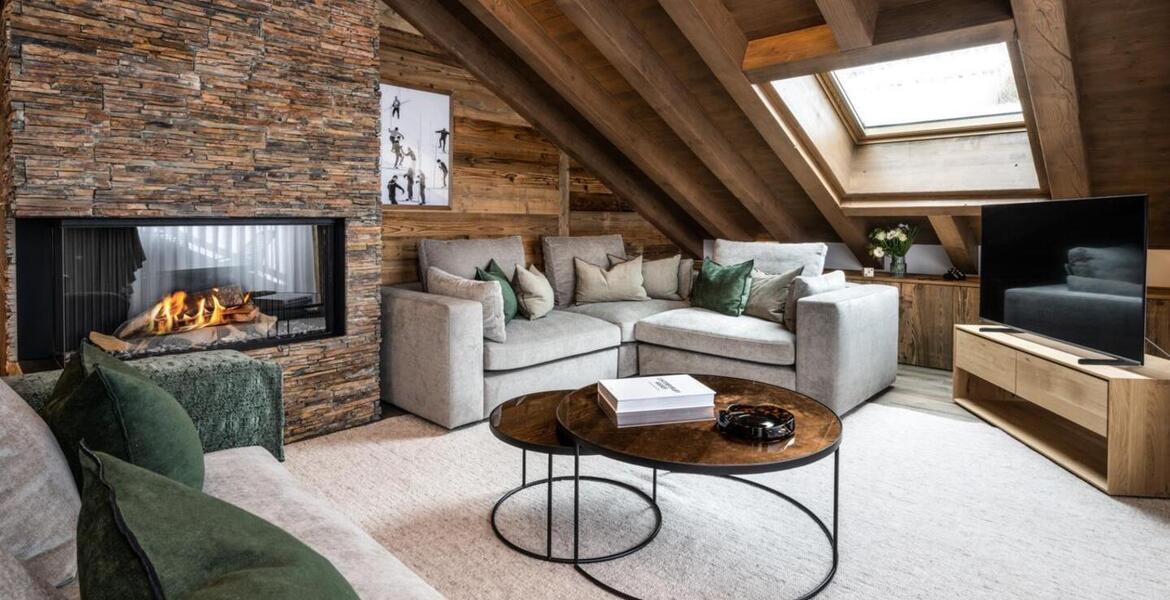 The duplex flat in Meribel
