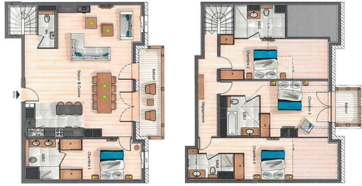 Penthouse à louer aux Gets