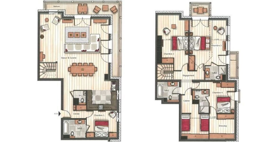 Penthouse à louer aux Gets