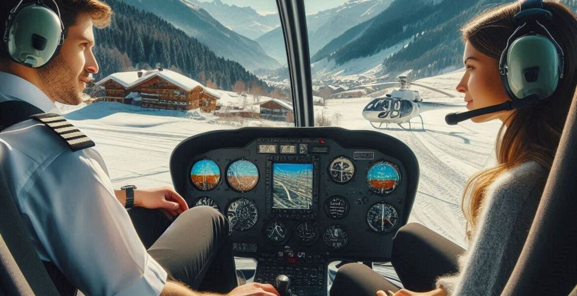Helicopter Flying Lessons in Courchevel