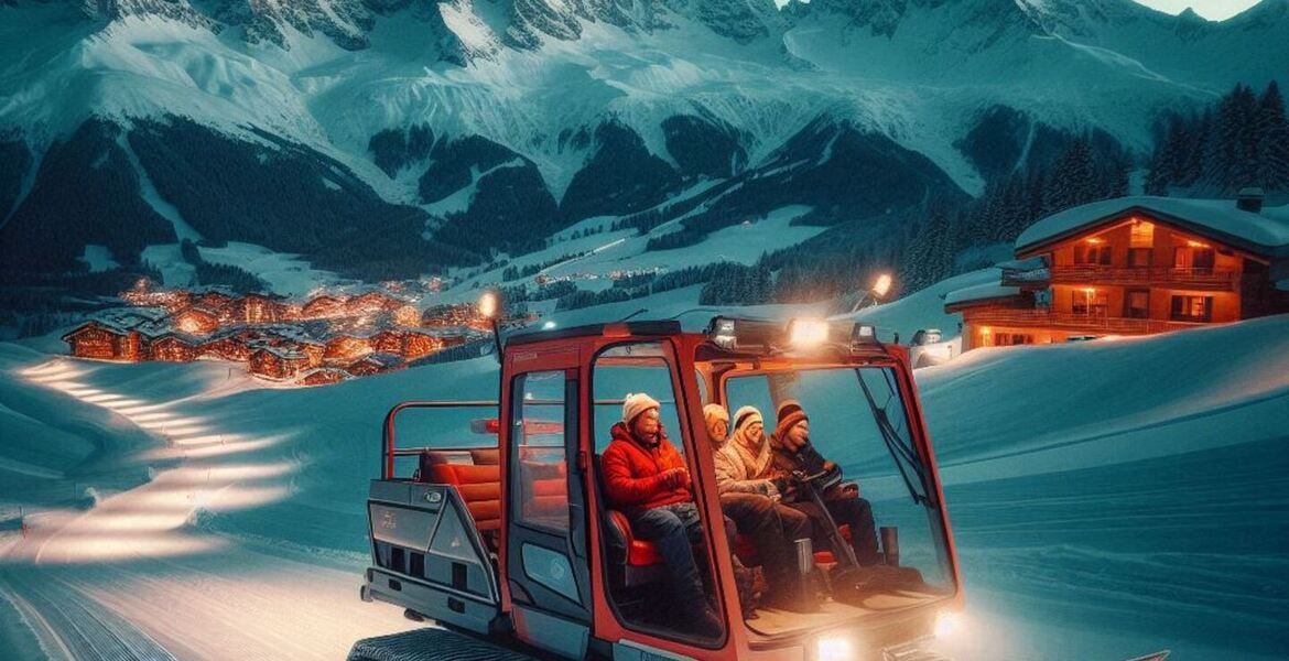 Night Discovery Piste Basher Ride in Courchevel