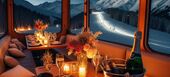 Diner in Piste basher in Courchevel